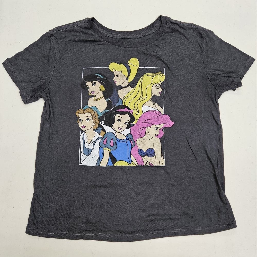 Disney Princess Graphic Gray Women T-Shirt M